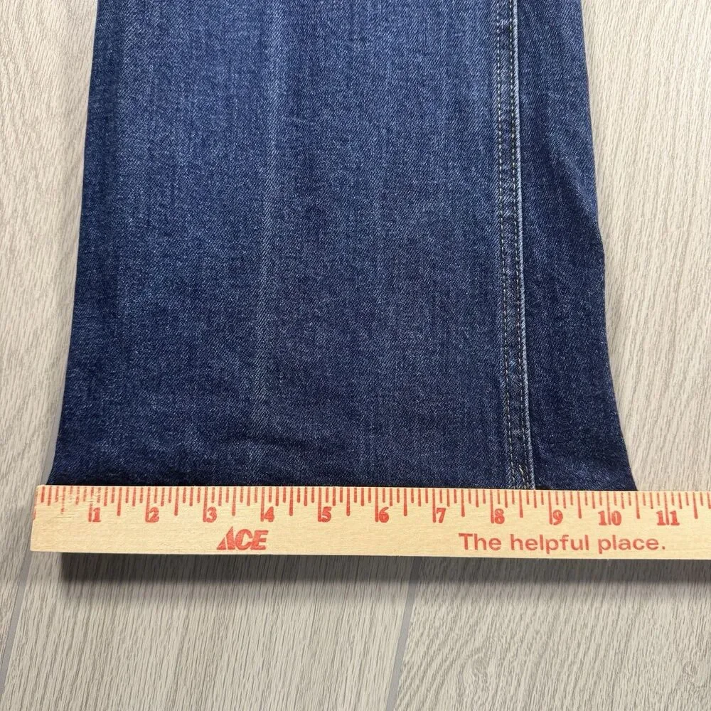 Old Navy Higher High Rise Flare Jeans Women’s 14 (33x31) Dark Wash Stretch Baggy